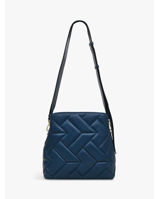 Radley Blue Dukes Place Quilted Leather Cross Body Bag