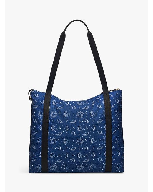 Radley Blue 24/7 Cosmic Dog Medium Zip Top Shoulder Bag