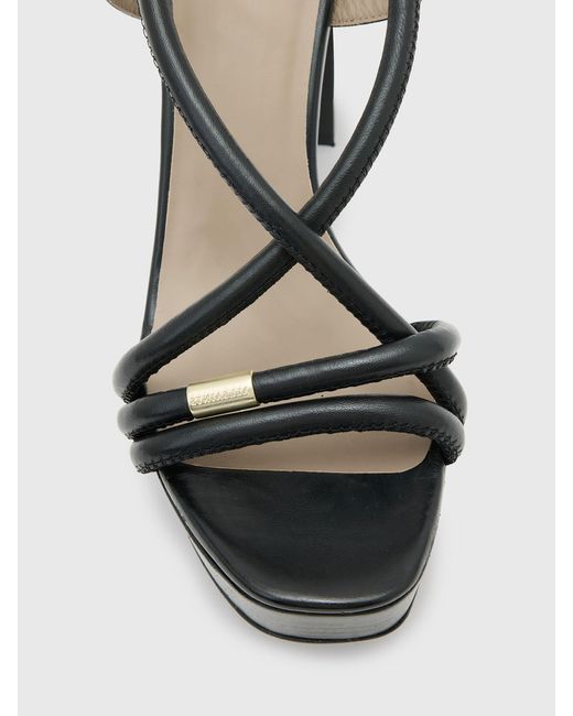 AllSaints Metallic Bella Leather Platform Sandals