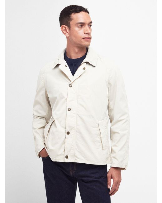 Barbour White Tracker Casual Jacket for men