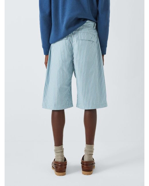 Armor Lux Blue Raye Heritage Striped Shorts for men