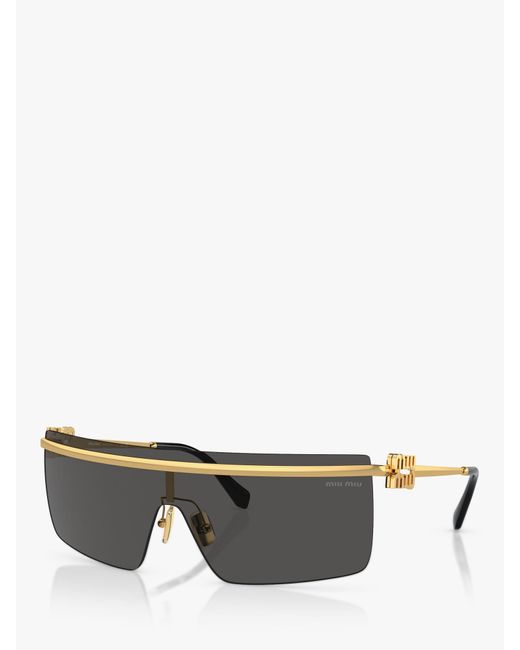 Miu Miu Gray Mu50zs Irregular Sunglasses
