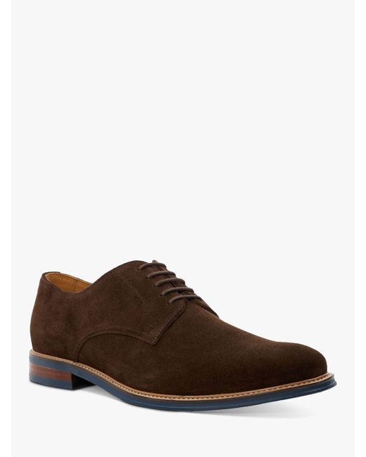 Dune Brown Stanleyyy Gibson Suede Shoes for men