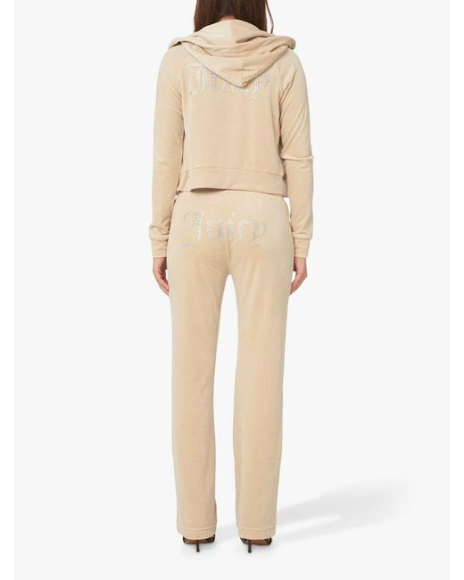 Juicy Couture Natural Velour Track Joggers