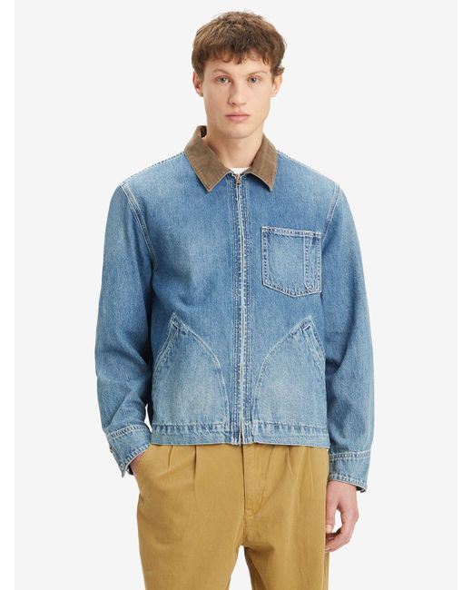 Levi's Blue Full Zip Mechanics Denim Jacket for men