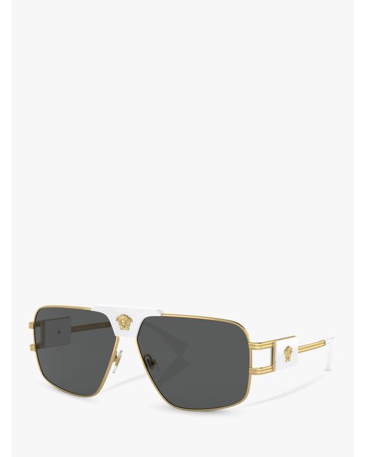 Versace Gray Ve2251 Aviator Sunglasses for men