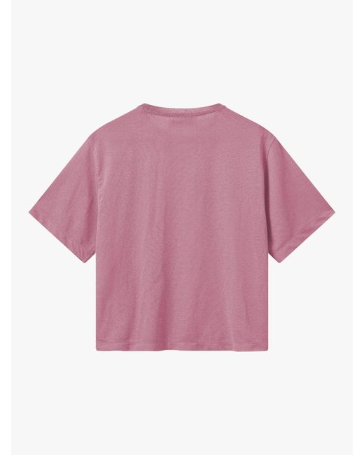 Mos Mosh Pink Kit Lurex Short Sleeve T-shirt