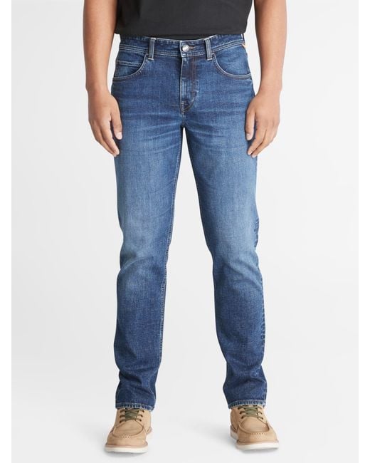 Timberland Blue Slim Fit Stretch Jeans for men