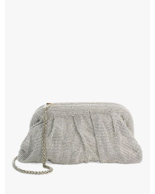 Dune Gray Elegent Embellished Clutch Bag