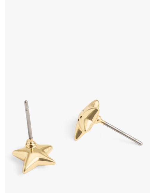 COACH Metallic Smiley Star Stud Earrings