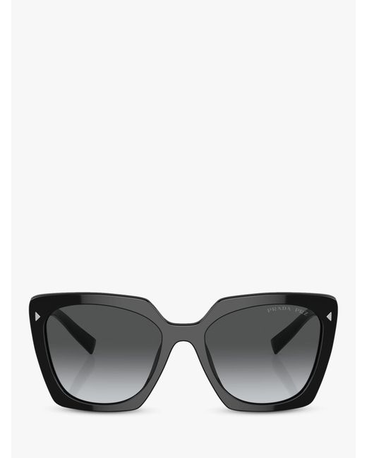 Prada Gray Pr 23zs Polarised Square Sunglasses
