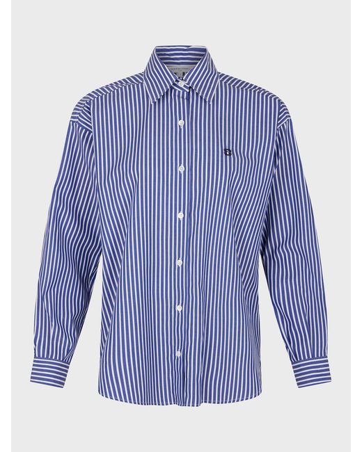 Gerard Darel Blue Armeny Striped Cotton Shirt