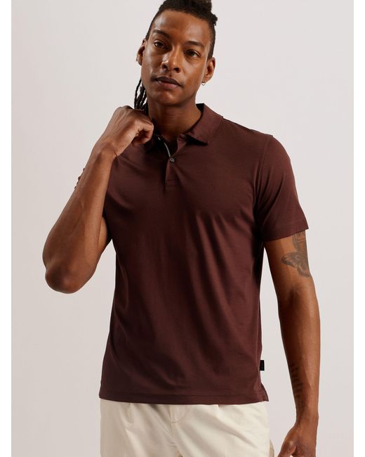 Ted Baker Brown Zeiter Slim Fit Polo Shirt for men