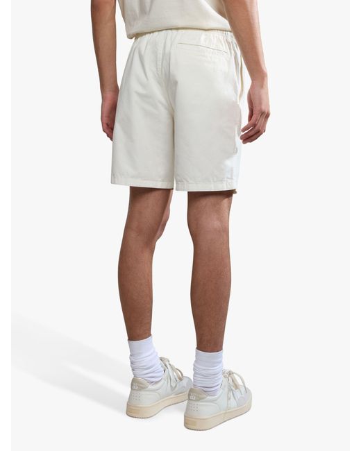Napapijri White Cotton Byod Bermuda Shorts for men