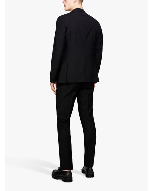 Sisley Black Formal Slim Fit Trousers for men