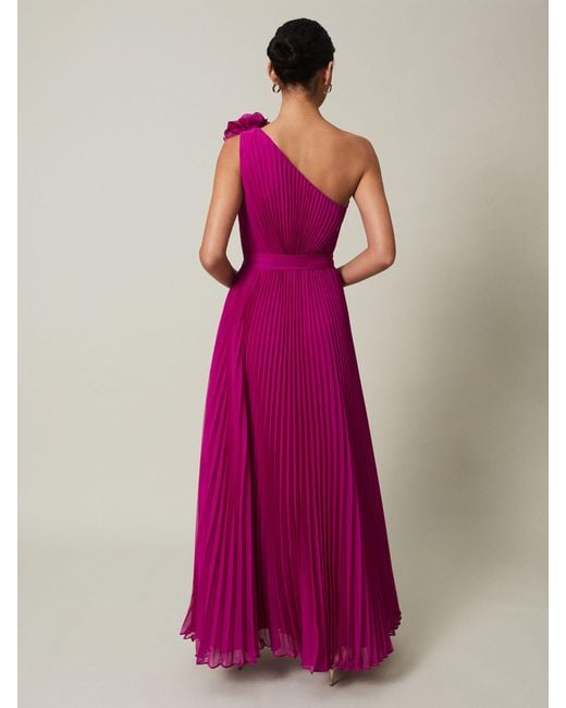 Phase Eight Pink Collection 8 Minnie One Shoulder Pleated Maxi Dress
