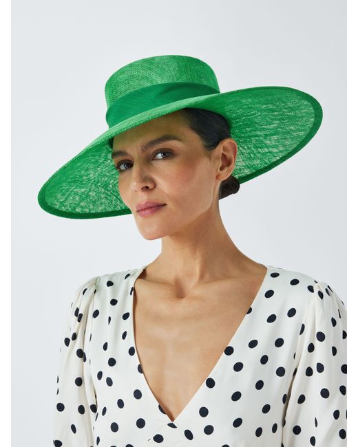 John Lewis Green Katy Boater Occasion Hat