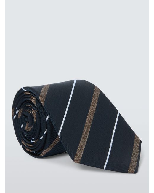 John Lewis Blue Silk Stripe Tie for men