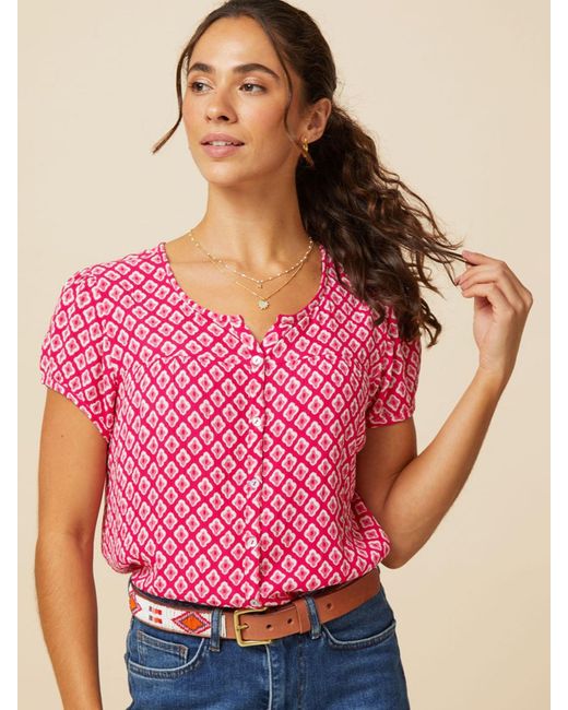 Aspiga Pink Lisbon Short Sleeve Shirt