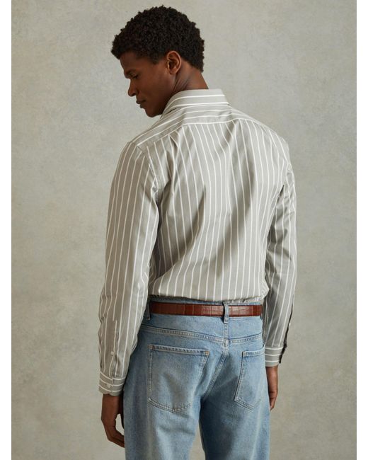 Reiss Multicolor Omar Long Sleeve Cutaway Shirt for men