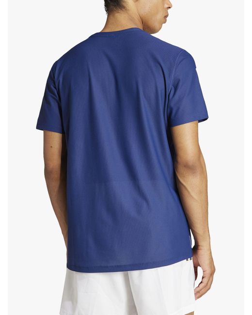 Adidas Blue Own The Run Short Sleeve T-shirt for men