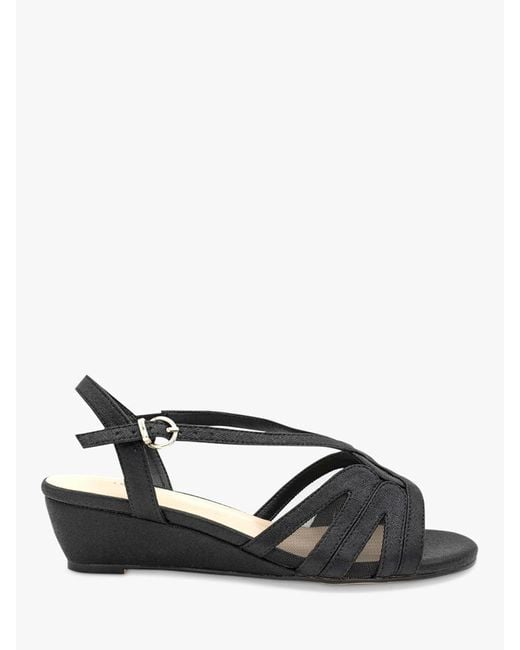 Medium heel top wedge sandals