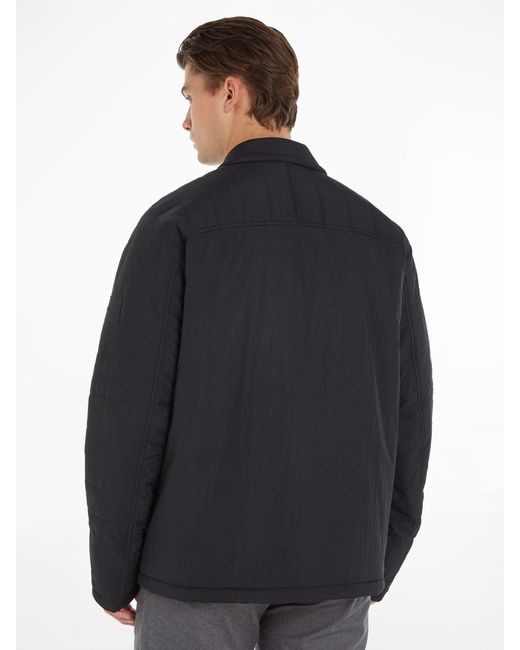 Calvin Klein Black Quilted Utility Jacket for men