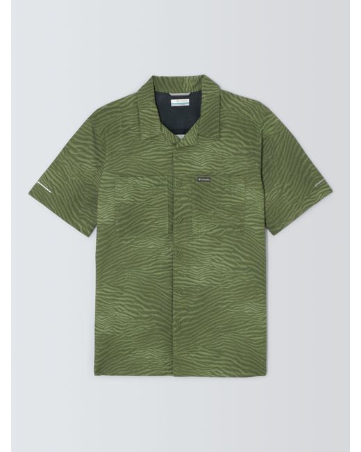 Columbia Green Lightweight Mesa Short Sleeve Shirt for men