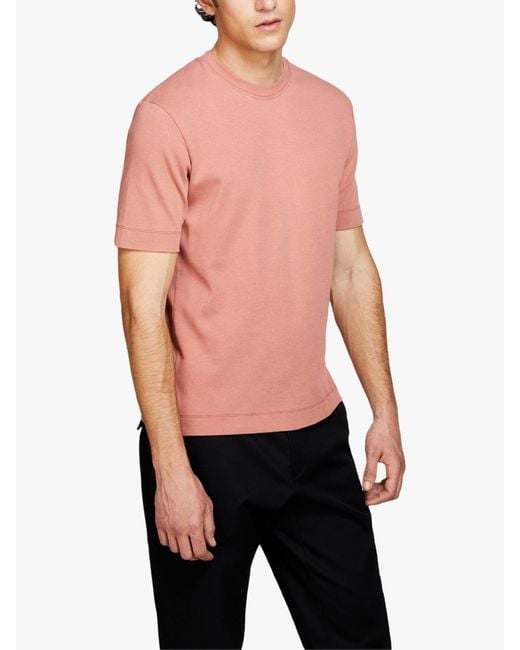 Sisley Brown Solid Coloured Regular Fit T-shirt for men