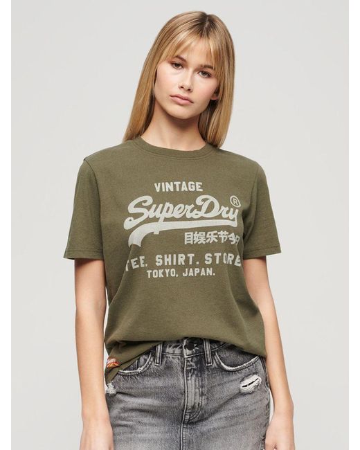 Superdry Green Vintage Logo Heritage Relaxed T-shirt