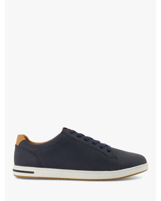 Dune Blue Wide Fit Tezzy Lace Up Trainers for men