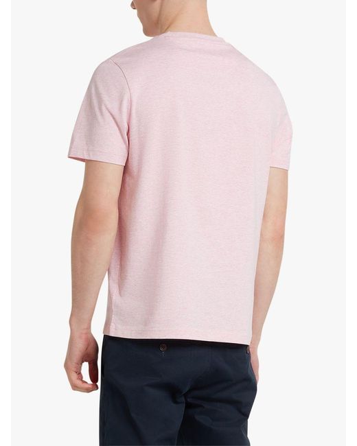 Farah Pink Danny Regular Fit Organic Cotton T-shirt for men