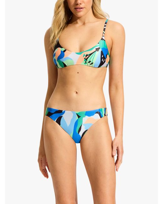 Seafolly Blue Rio Hipster Bikini Bottoms