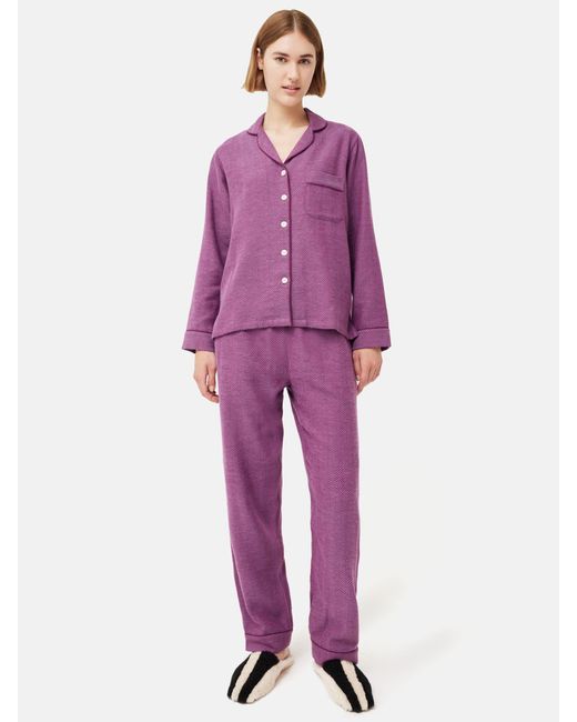 Jigsaw Purple Herringbone Pyjama Set