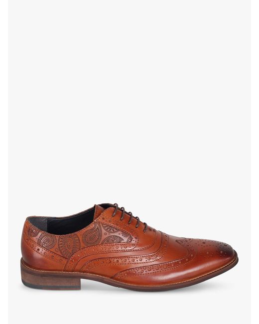 Silver Street London Red Amen Collection Cork Leather Brogues for men