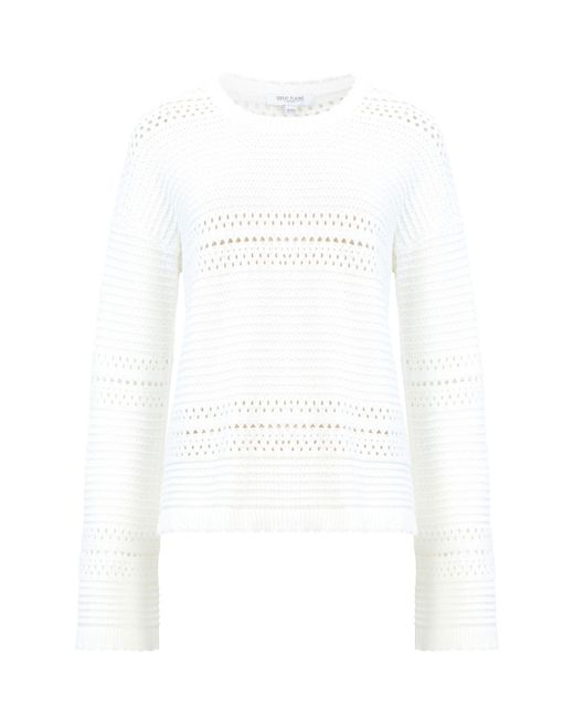 Great Plains White Cotton Knitted Jumper
