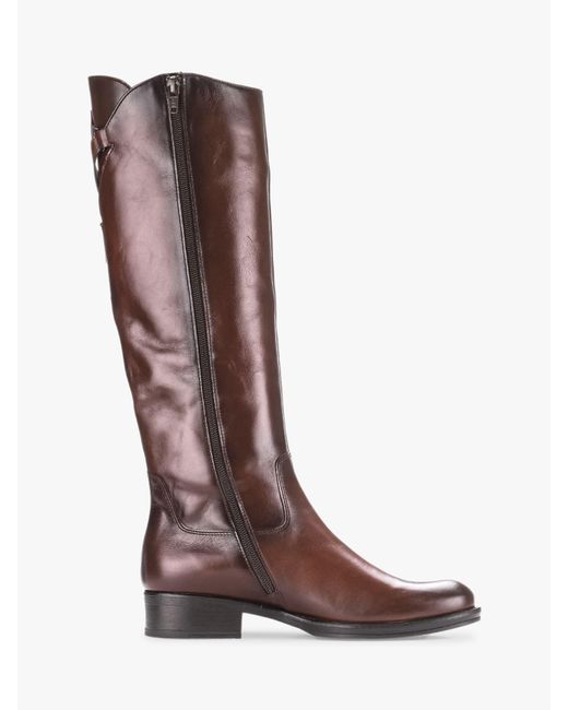 Gabor Brown Animate Leather Knee High Boots