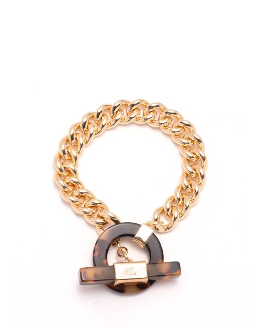 Ralph Lauren Metallic Chunky Resin Toggle Chain Bracelet