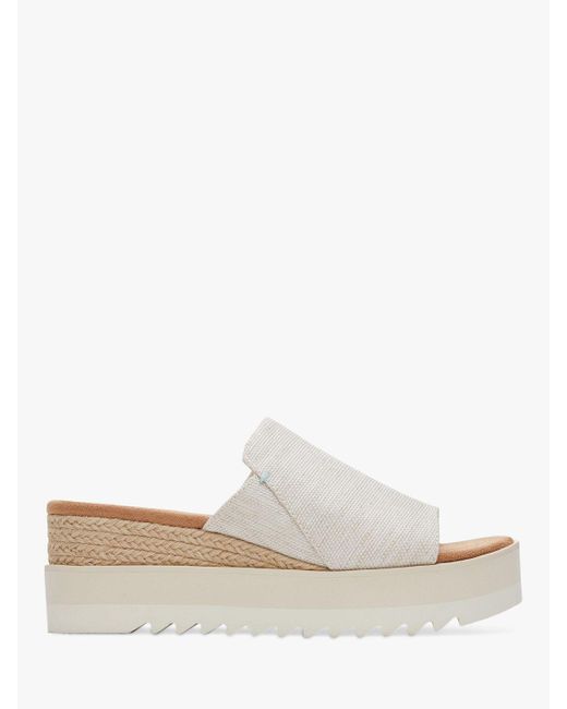 TOMS White Diana Wedge Mules