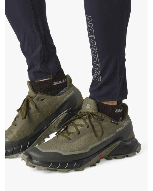 Salomon Green Alphacross 5 Gore-tex Running Shoes for men
