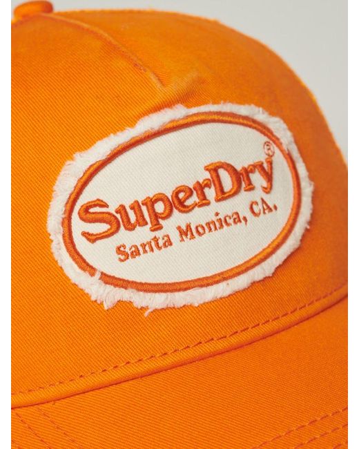Superdry Orange Mesh Embroidery Baseball Cap