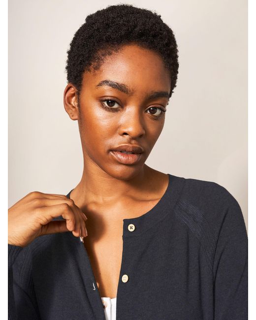 White Stuff Lulu Organic Cotton Cardigan in Blue | Lyst UK