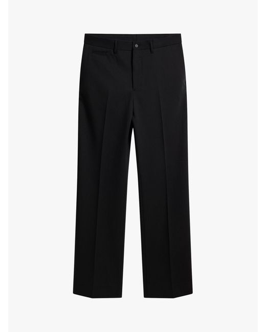 J.Lindeberg Black Haij Comfort Cotton Trousers for men