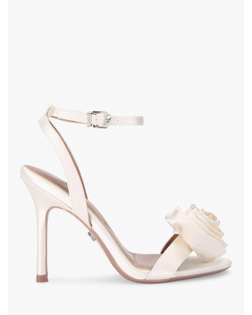 Carvela Kurt Geiger Natural Corsage Satin Stiletto Heel Sandals