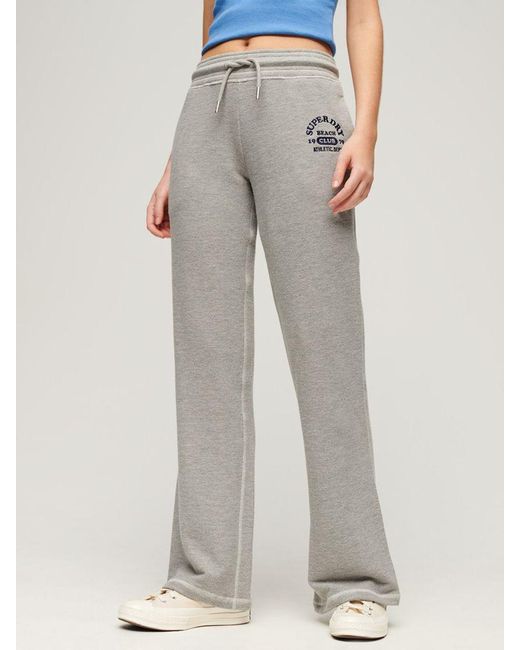 Superdry Gray Athletic Essentials Low Rise Flare Joggers