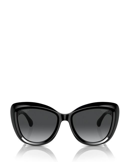 Chanel Cat Eye Sunglasses Ch5517 Black/grey Gradient