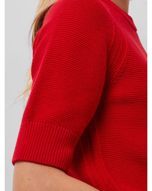 French Connection Red Lily Mozart Cotton Jumper