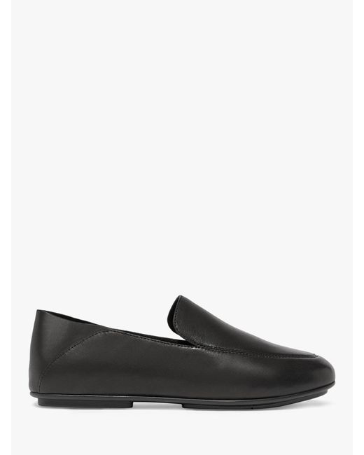 Fitflop Black Allegro Loafer Leather Crush Back