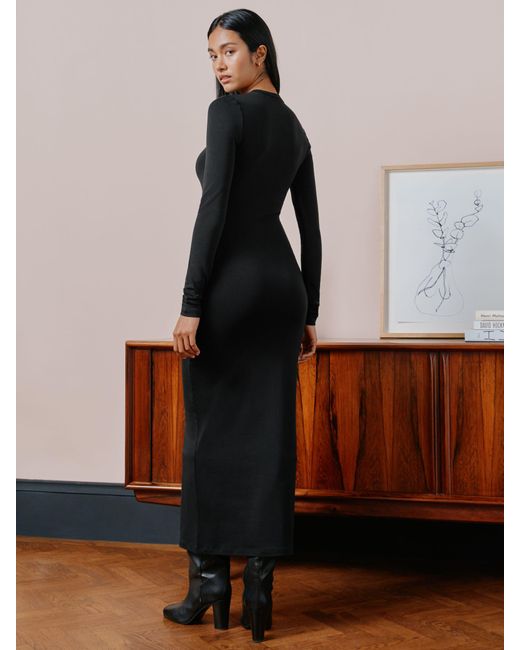 Albaray Black Maxi Column Jersey Dress
