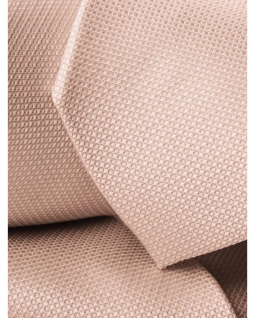 Charles Tyrwhitt Natural Textured Silk Stain Resistant Tie for men